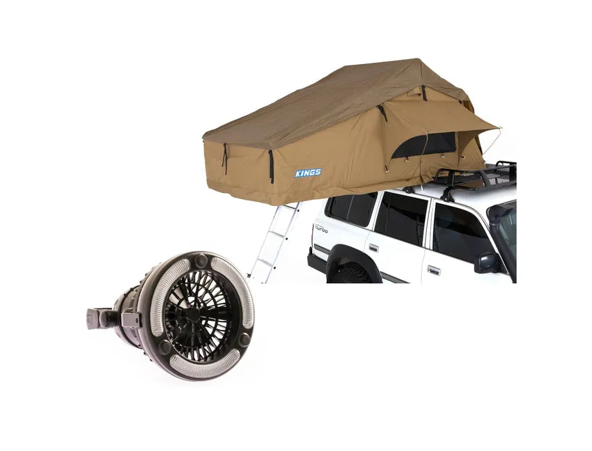 Roof Top Tent + 2in1 LED Light & Fan