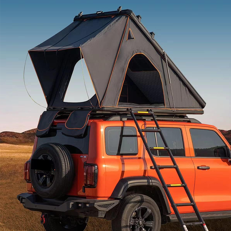Hard Shell Car Rooftop Tent Waterproof Camping Hinge Aluminum RTT Black 4x4 Camper Van Outdoor