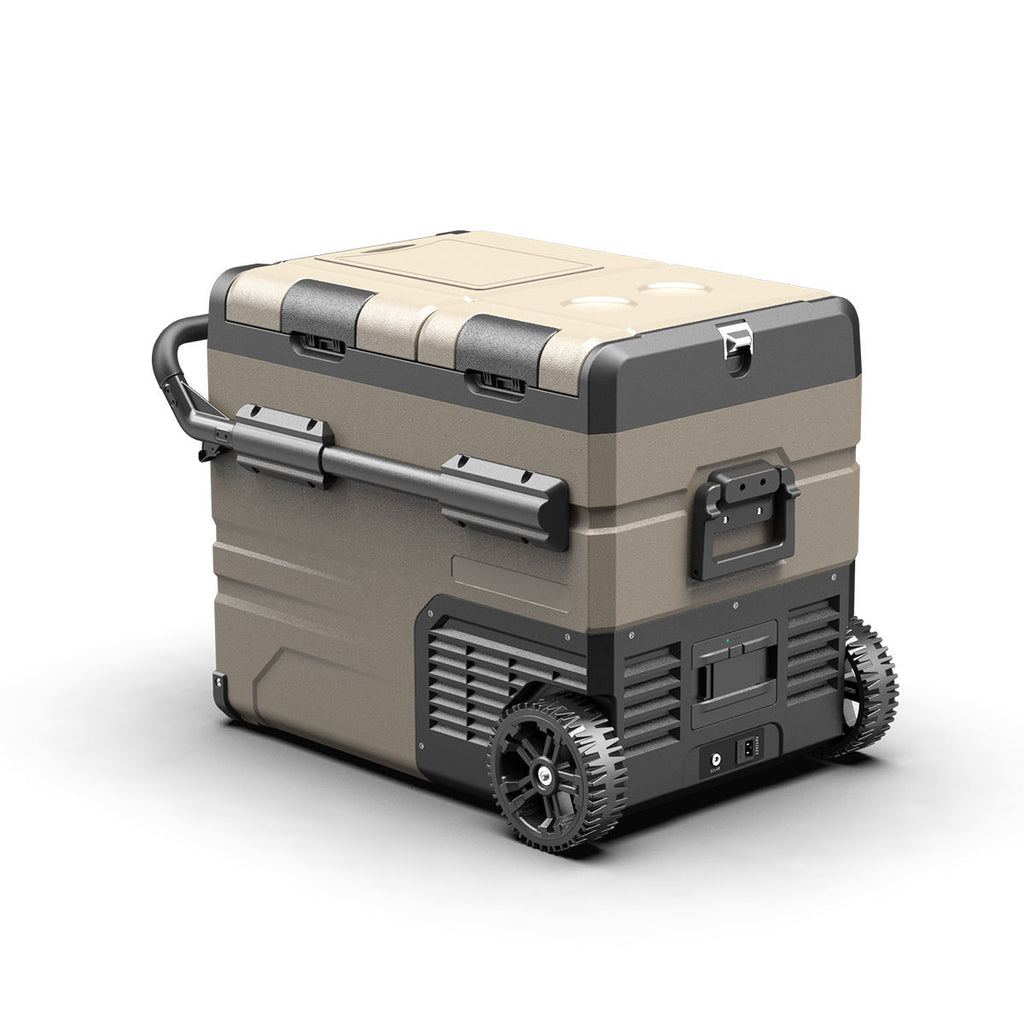 12V Portable 55 Liter Car Electric Wheels and Handle Refrigerator Car Fridges Camping Fridge Freezer Truck Refrigerator
